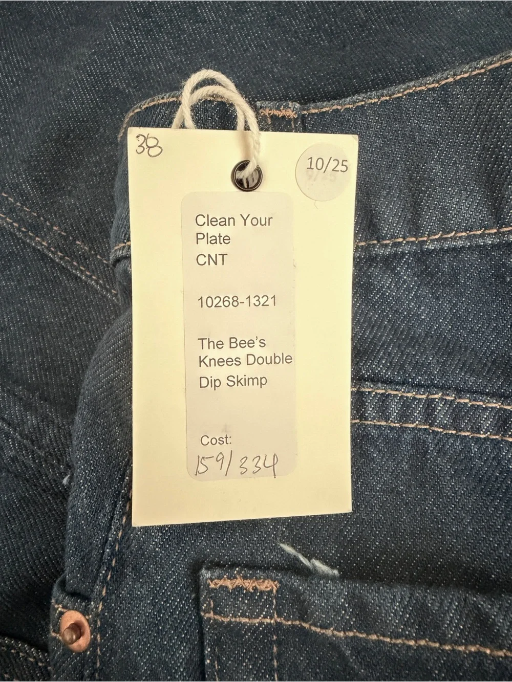 NWT Mother Snacks! Denim The Bee's Knees Double Dip Skimp Jeans Wide Leg 27” - Picture 8 of 10